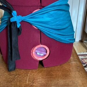 Electric lingerie Teal Metallic Mini Wrap – Small / One-Size Tie